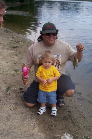 Fishing with Anthony first grandson
