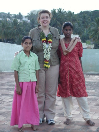Photo is with two East Indian orphans