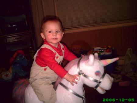 riding my unicorn horse