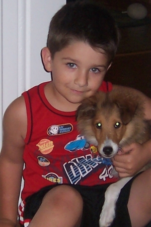 MY SON MICHAEL AND OUR PUP