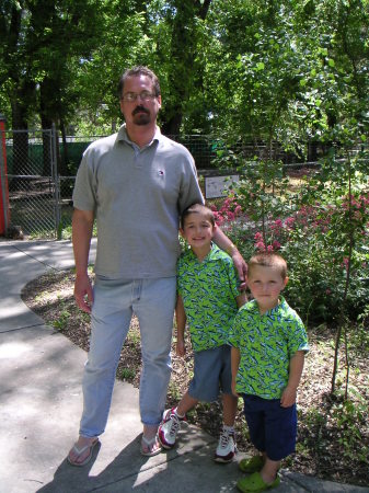 My husband & Grandsons Carter & Kaden