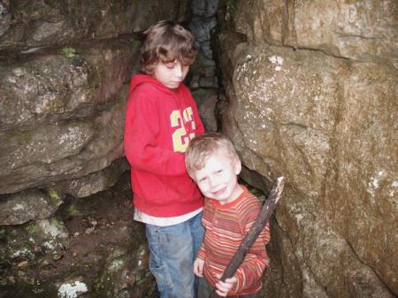 Douglas and Derek at the cave