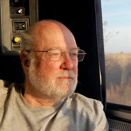 Looking out Amtrak train window