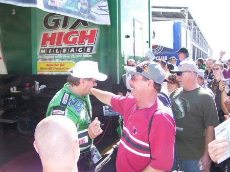 saying hi to john force