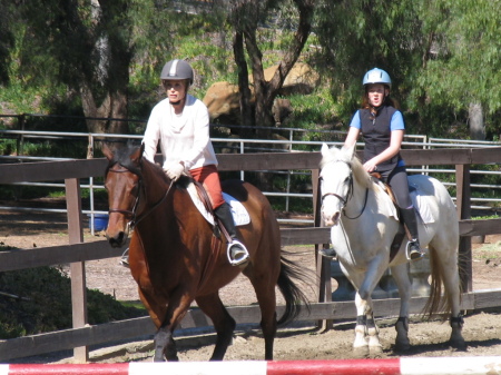 Sally riding Stella