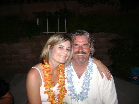 My wife Jennifer and me - my 47th luau B-Day