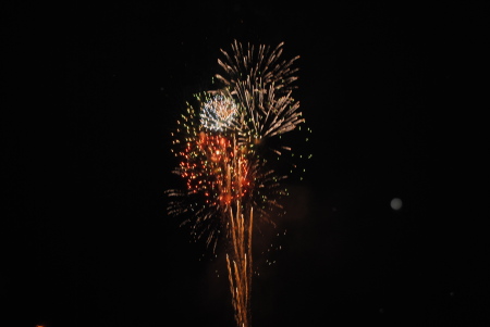 fireworks after the Christmas parade