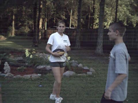 Fallon and Cody in our yard 2003