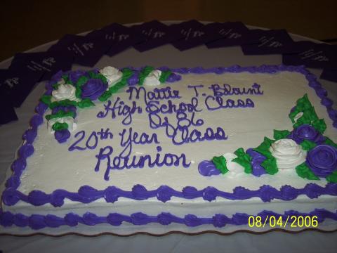 20th reunion cake