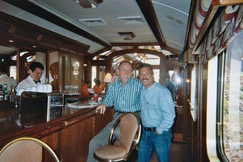David and me on the Hiram Brigham train in Peru