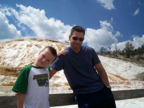 Dave and Nik Mammoth Hot Springs