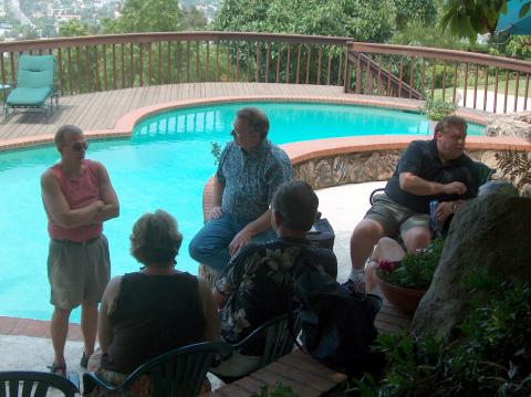 Poolside sharing