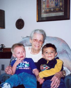 NATHAN, GREAT-GRANDMA FINLEY & TYLER