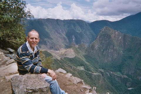 Overlooking Machu Pichu in Peru