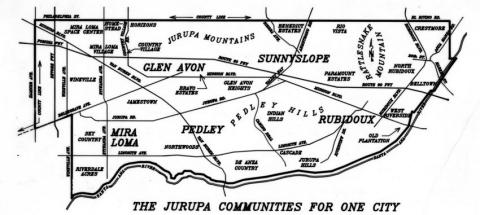 map of Jurupa Valley area