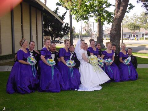 Wedding Party outside