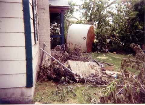 Back porch south side after tornado