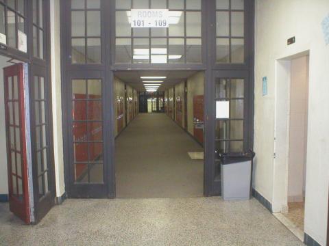 A typical hall of classrooms
