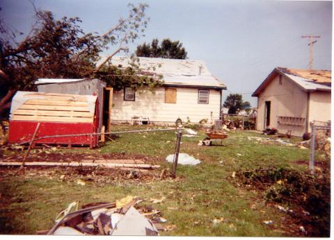 Backyard after tornado