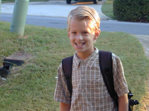 Matt's 1st day of school 2002