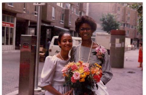 Lisa with Mrs. Barnes