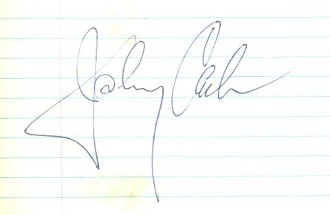 Jonny Cash's Autograph