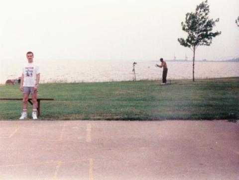 Me behind Fort Howard VA Medical Center Fort Howard MD 1991