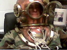 frank in MKV dive helmet