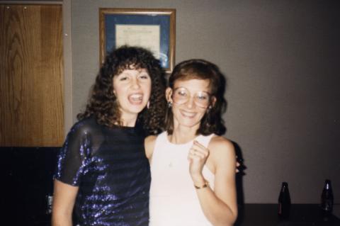 10 yr. class reunion 1987 Rhonda Simmons Adams & Cathy Helgeson Frear