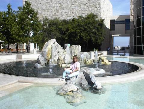 On a fountain in LA