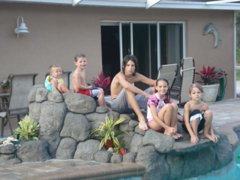 My 5 kids at our home in FL.