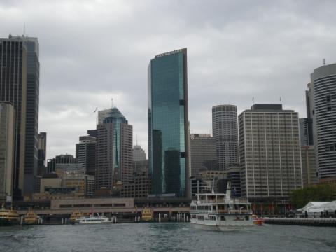 Harbor view of downtown Sydney