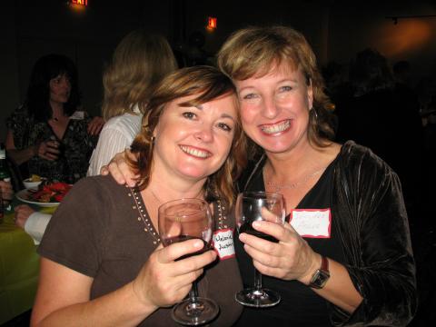 Mel & Jen ("More Wine please!)