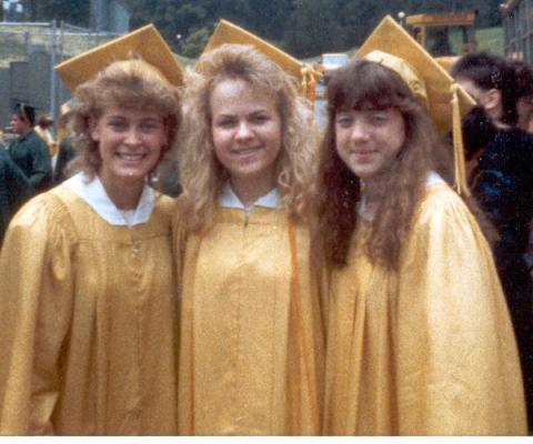 Melissa, Donna & Cathy graduation 1989