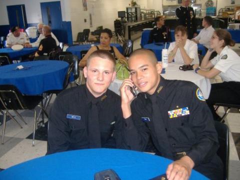 Bryan Jr + friend at ROTC banquet