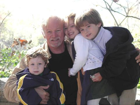 POPS W 3 GRANDKIDS