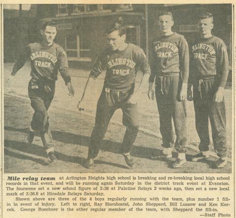 Arlington Mile Relay Team 1955