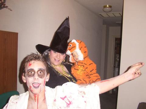 The family at Halloween