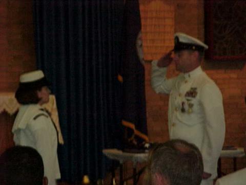 Patrice receiving Master Chief's salute