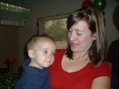 stepdaughter Erika and my grandson Logan