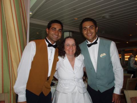 me with our waiters on cruise
