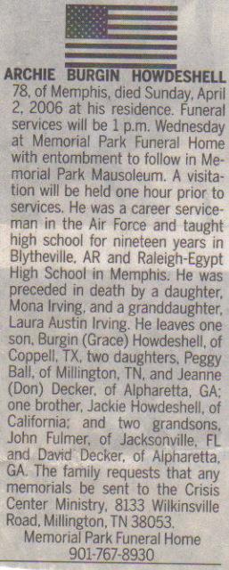 Sarge Obituary