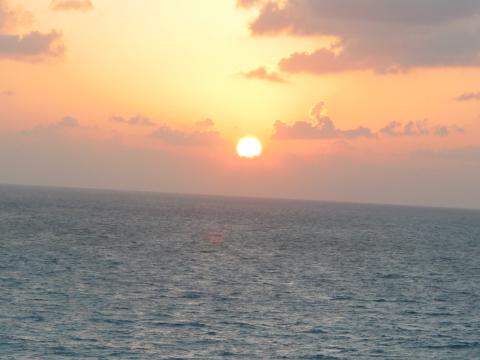 Sunrise over the Carribean Sea