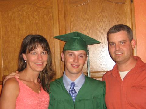 Proud parents w/son graduating