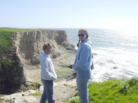 Kat and Candy at Davenport Cliffs