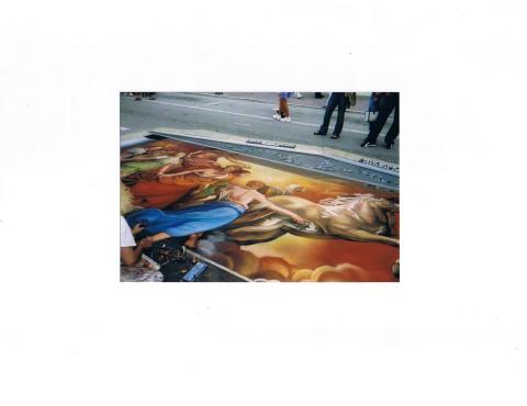 another cool picture painted on walkway