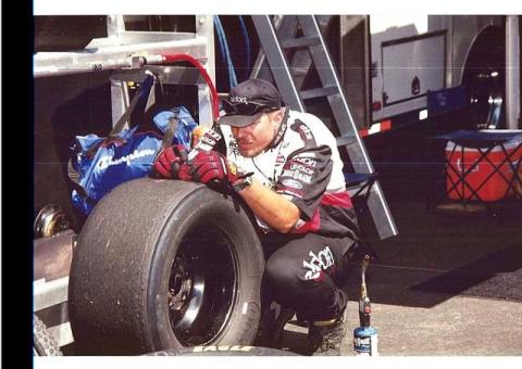 Measuring tread depth at Loudon