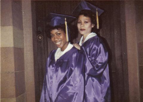 KATHY AND TEE ON GRAD DAY