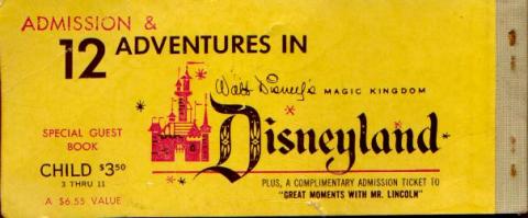 Disneyland Ticket Book