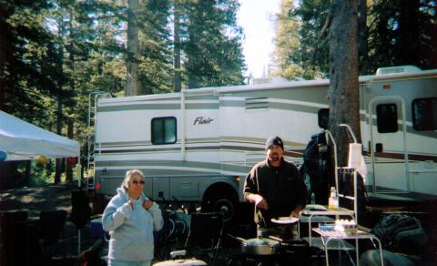 Moms n me roughin it in the Sierras '06